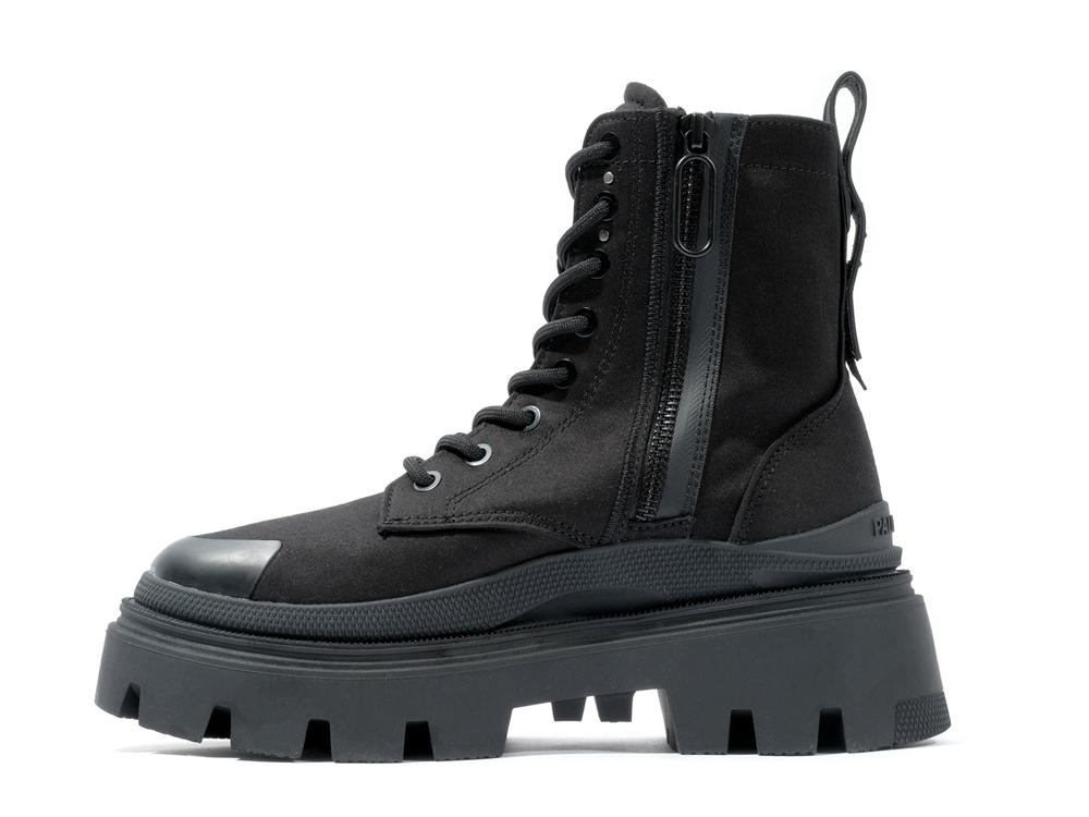 Black Palladium PALLASQUAD CANVAS Women High Tops Shoes  Israel |  96182-KYNZ