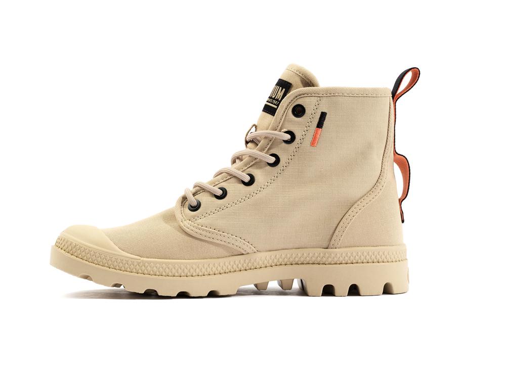 Desert Beige Palladium PAMPA HI SUPPLY RS Kids' High Top Boots  Israel |  91726-BGPY