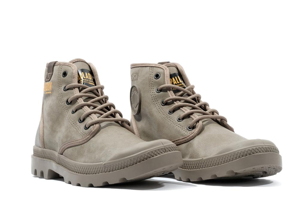Dusky Green Palladium PAMPA HI COATED Men High Tops Shoes  Israel |  61302-ECQL