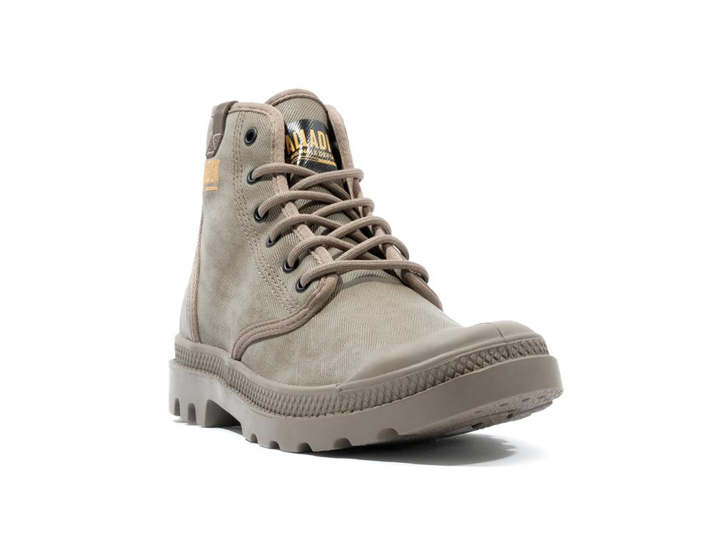 Dusky Green Palladium PAMPA HI COATED Women High Tops Shoes  Israel |  41953-WYZG