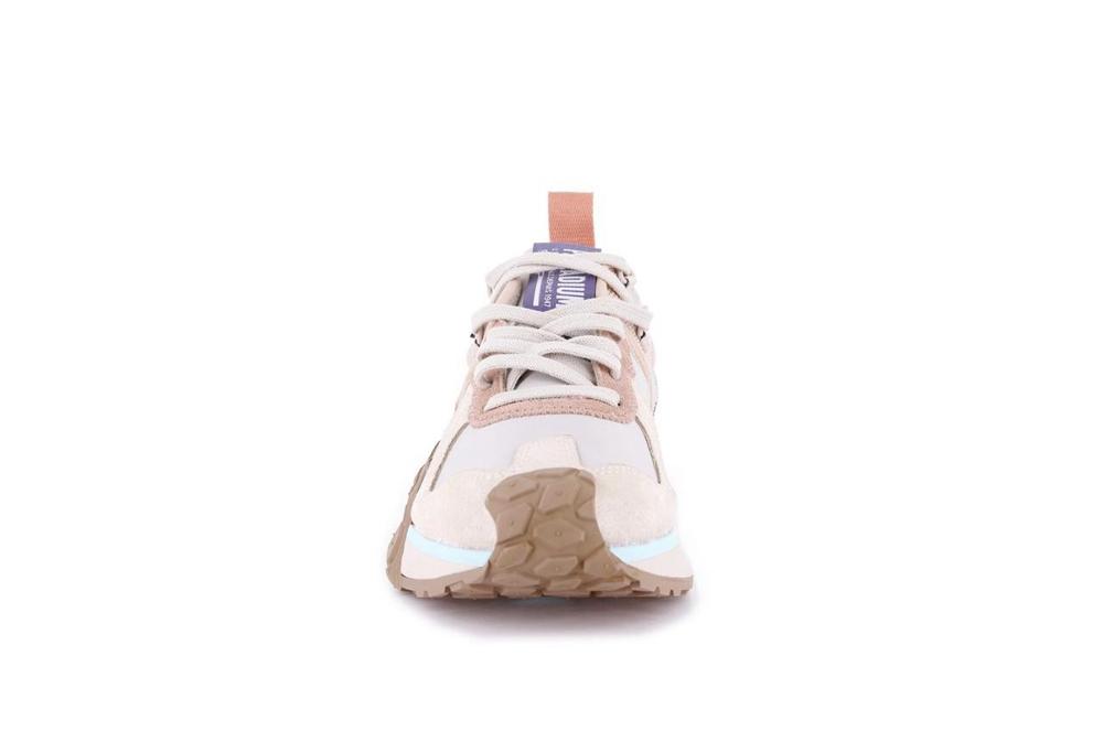 Ivory Cream / Moonbean Coral Palladium TROOP RUNNER Kids' Low Top Sneakers  Israel |  94613-JBLT