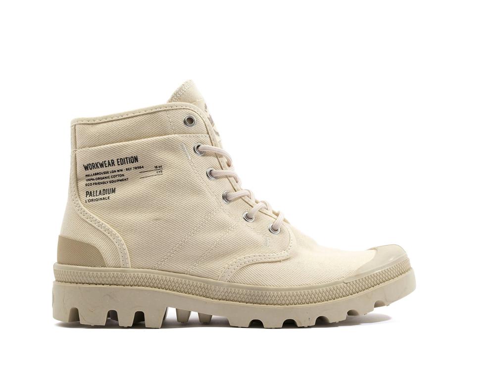 Sahara Beige Palladium PALLABROUSSE WORKWEAR Kids\' High Top Boots  Israel |  18527-VZRX