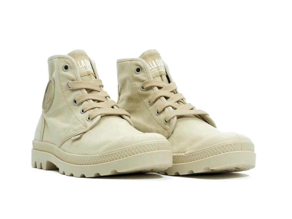 Sahara Green / Ecru Palladium PAMPA HI Women High Top Boots  Israel |  86290-HAXT