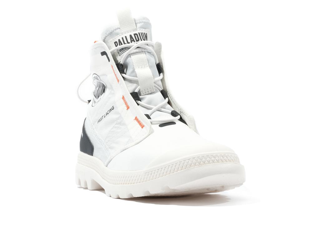Star White / Black Palladium PAMPA TRAVEL LITE RS Kids' High Top Boots  Israel |  85216-ONPH