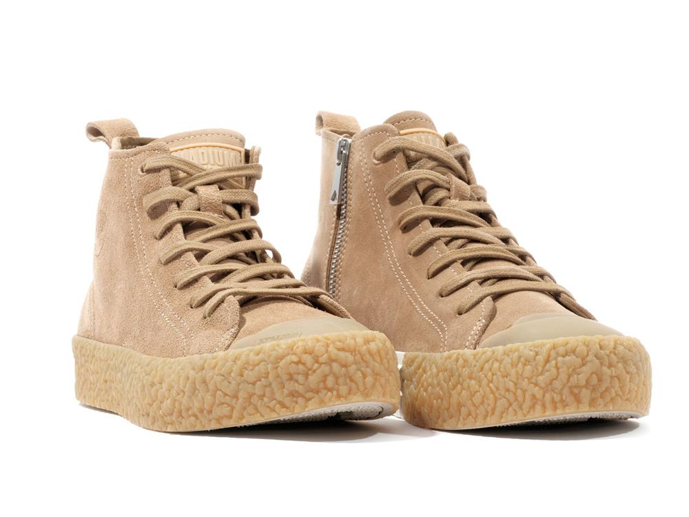 Tan Coral Palladium PALLA ACE RUGGED SUEDE Women High Tops Shoes  Israel |  61582-LOGE